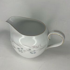 Wentworth Fine China Japan Gold Trim Creamer Pitcher With Spout Pink Blue Floral
